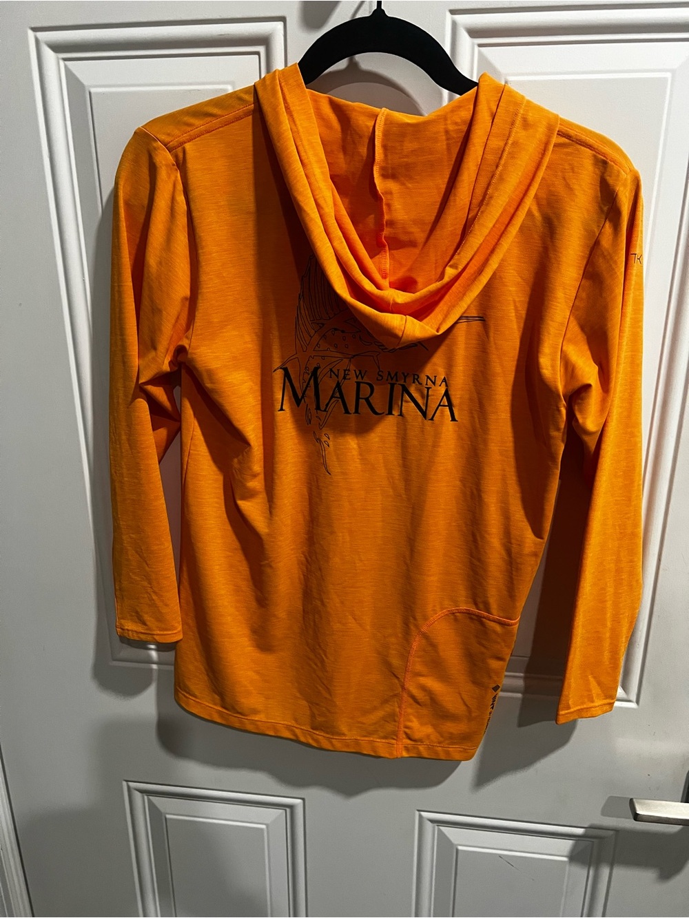 New Smyrna Marina Orange Kids Hooded Pullover
